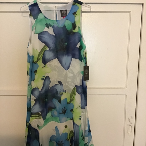 Vince Camuto Sleeveless Floral Print Midi Dress - Picture 6 of 6